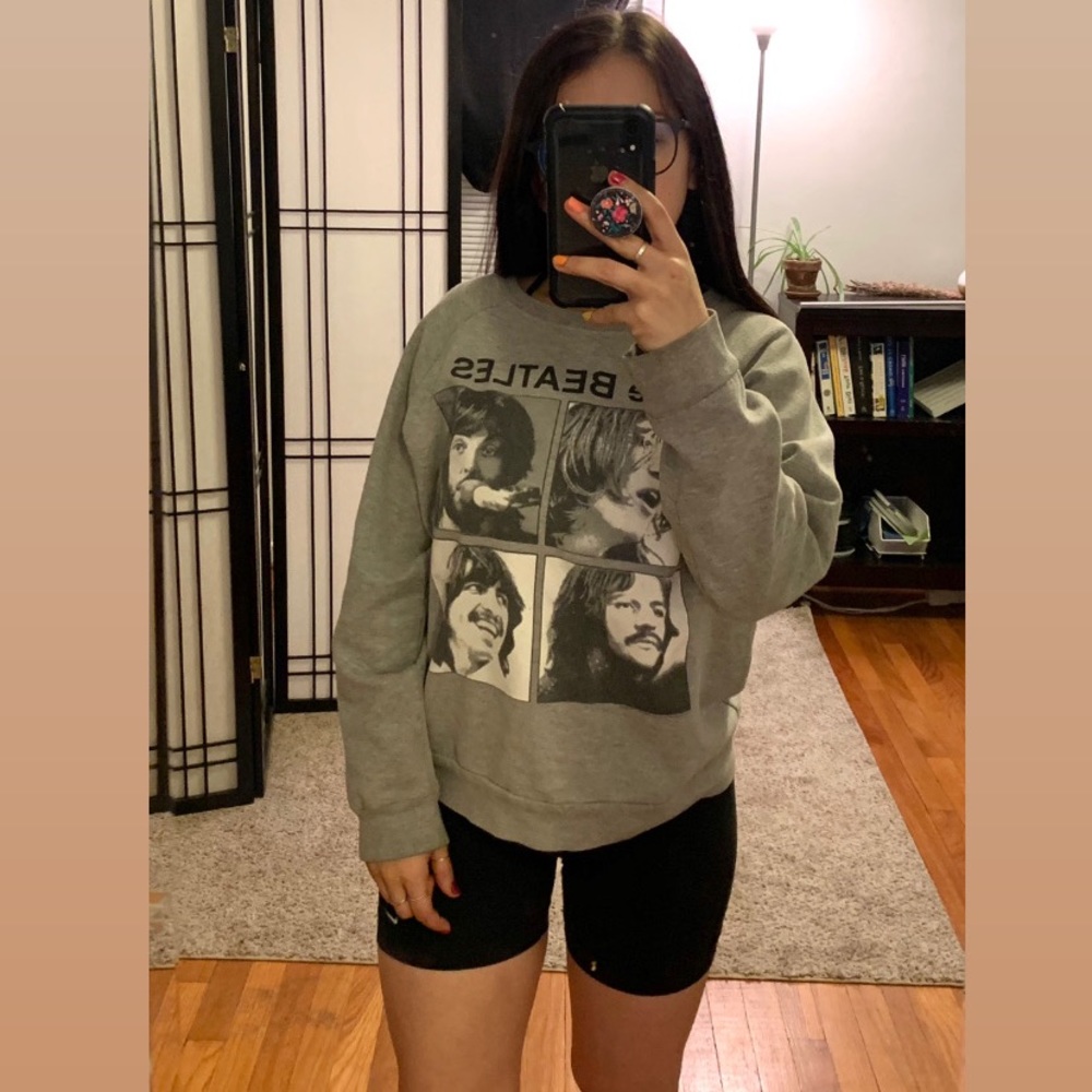 The Beatles Crewneck Sweater | Gray | Fall Sweater